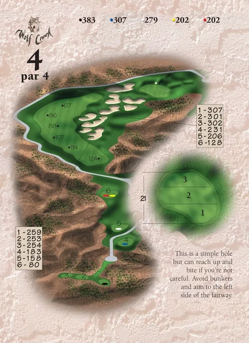 Hole 4 - Wolf Creek Golf - Las Vegas, Nevada - Mesquite Courses